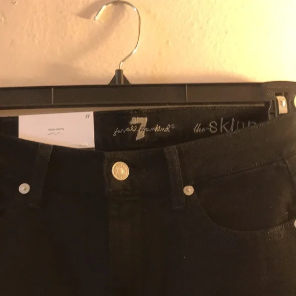 7 For All Mankind Women’s Skinny Jean Black - Picture 5 of 6